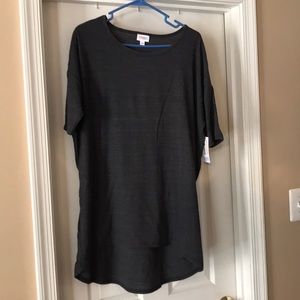 Lularoe gray ribbed Irma; medium